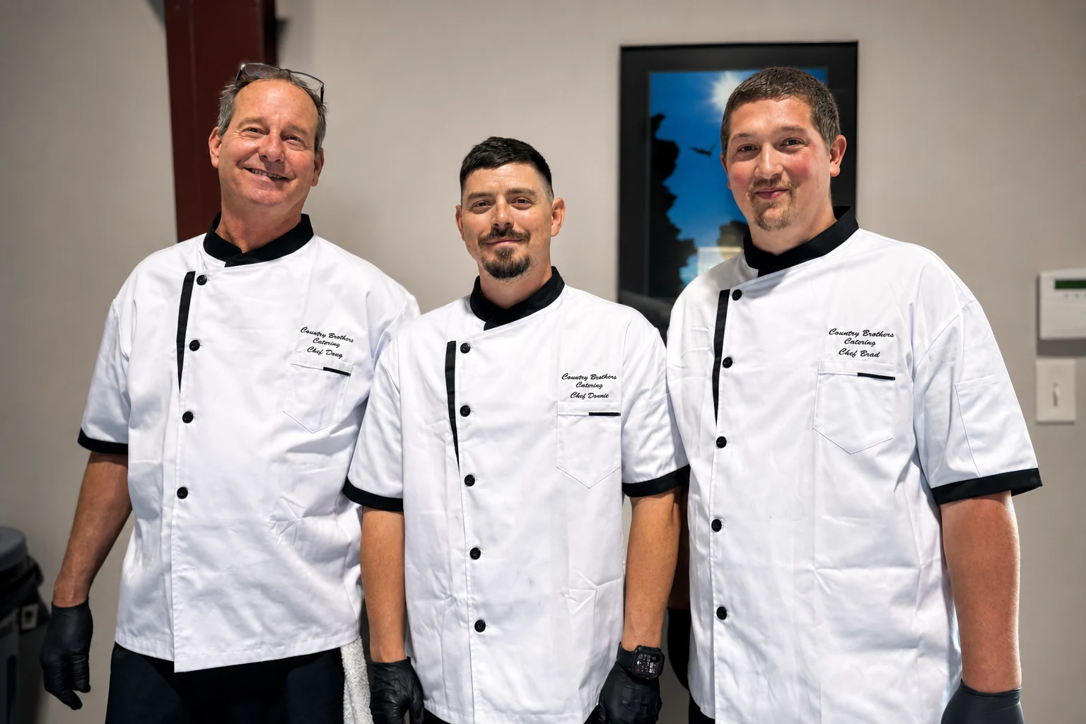 Chef Doug, Chef David, and Chef Brett of Country Brothers Catering